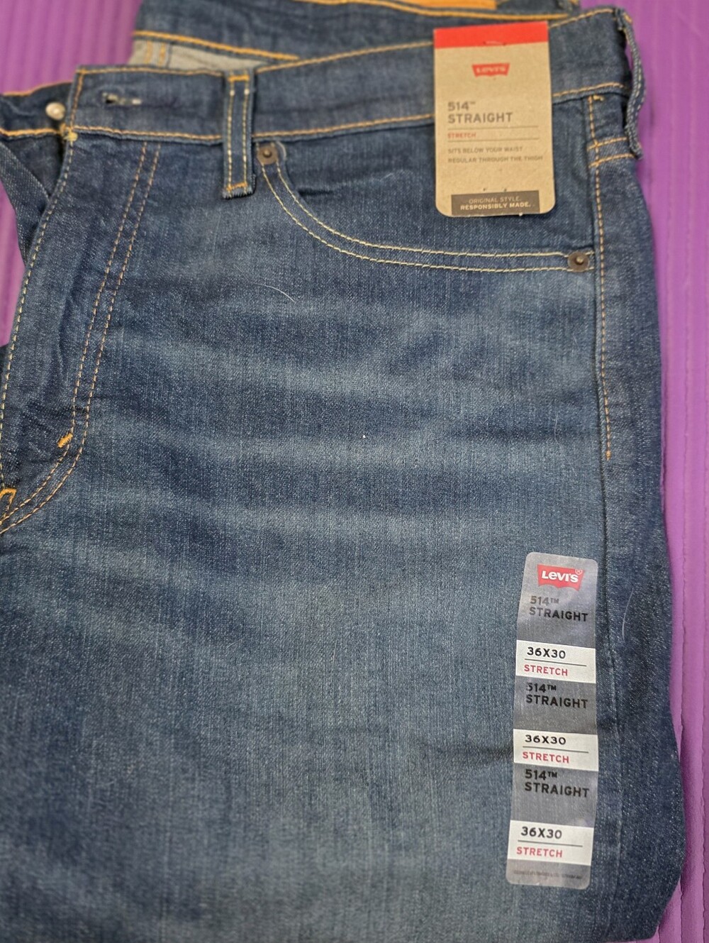Levi's 514 Straight Men's Jeans in Dark Indigo Blue